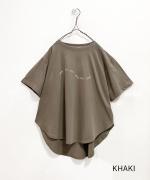 DEPEND天竺　プリント裾ラウンドT