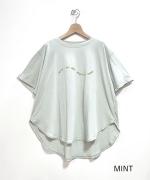 DEPEND天竺　プリント裾ラウンドT