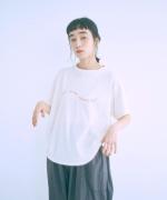 DEPEND天竺　プリント裾ラウンドT