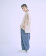 綿麻フィールド天竺　ギャザープルオーバー