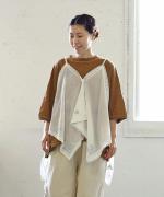 綿麻フィールド天竺　ギャザープルオーバー