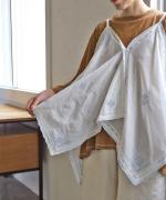 綿麻フィールド天竺　ギャザープルオーバー