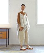 綿麻フィールド天竺　ギャザープルオーバー