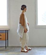 綿麻フィールド天竺　ギャザープルオーバー