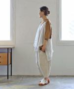 綿麻フィールド天竺　ギャザープルオーバー