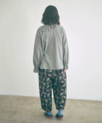 Percee天竺×シアーリブ　フリル衿プルオーバー