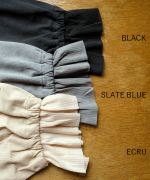 Percee天竺×シアーリブ　フリル衿プルオーバー