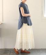 ラフィ天竺 プリントノースリーブプルオーバー