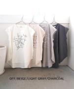 ラフィ天竺 プリントノースリーブプルオーバー