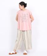 ラフィ天竺 プリントノースリーブプルオーバー