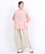 ラフィ天竺 プリントノースリーブプルオーバー