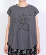 ラフィ天竺 プリントノースリーブプルオーバー