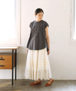 ラフィ天竺 プリントノースリーブプルオーバー