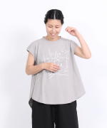 ラフィ天竺 プリントノースリーブプルオーバー