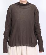 コットンチュール　ハイネックロングTシャツ