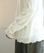 コットンチュール　ハイネックロングTシャツ