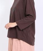 ラフィ天竺　7分袖プリントT（On my WAY）