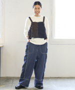 ラフィ天竺　7分袖プリントT（On my WAY）