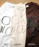 ラフィ天竺　7分袖プリントT（On my WAY）