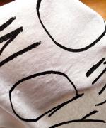 ラフィ天竺　7分袖プリントT（On my WAY）