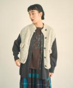 ラフィ天竺　7分袖プリントT（On my WAY）