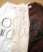 ラフィ天竺　7分袖プリントT（On my WAY）