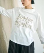 ラフィ天竺　7分袖プリントT（better together）