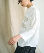 ラフィ天竺　7分袖プリントT（better together）