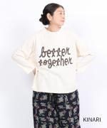 ラフィ天竺　7分袖プリントT（better together）