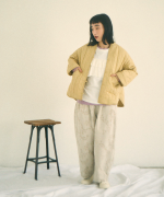 ガーゼ裏毛×リネンレーヨン　フリルプルオーバー