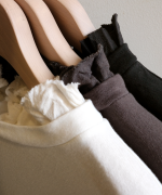 ガーゼ裏毛×リネンレーヨン　フリルカラープルオーバー