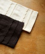 スカラップボーダージャガード　ボートネックワイドプルオーバー