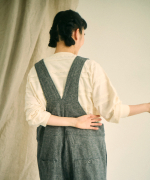 スカラップボーダージャガード　ラグランロングプルオーバー