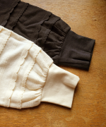 スカラップボーダージャガード　ラグランロングプルオーバー