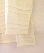 スカラップボーダージャガード　ラグランロングプルオーバー