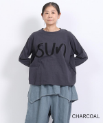 ラフィ天竺②　長袖プリントT(SUN)