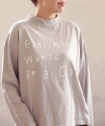ラフィ天竺②　長袖プリントT(Everybody want to Be a CaT)