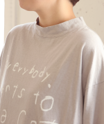 ラフィ天竺②　長袖プリントT(Everybody want to Be a CaT)