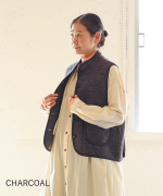 幾何学キルティング　ベスト