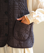 幾何学キルティング　ベスト