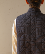 幾何学キルティング　ベスト