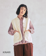 幾何学キルティング　ベスト