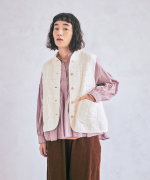 幾何学キルティング　ベスト