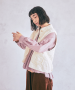 幾何学キルティング　ベスト