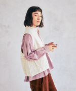 幾何学キルティング　ベスト