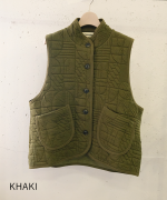 幾何学キルティング　ベスト