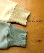 コットン裏起毛×ニット　プルオーバー