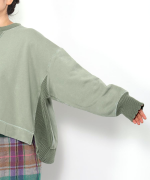 コットン裏起毛×ニット　プルオーバー