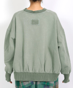 コットン裏起毛×ニット　プルオーバー