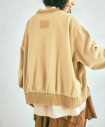 コットン裏起毛×ニット　プルオーバー